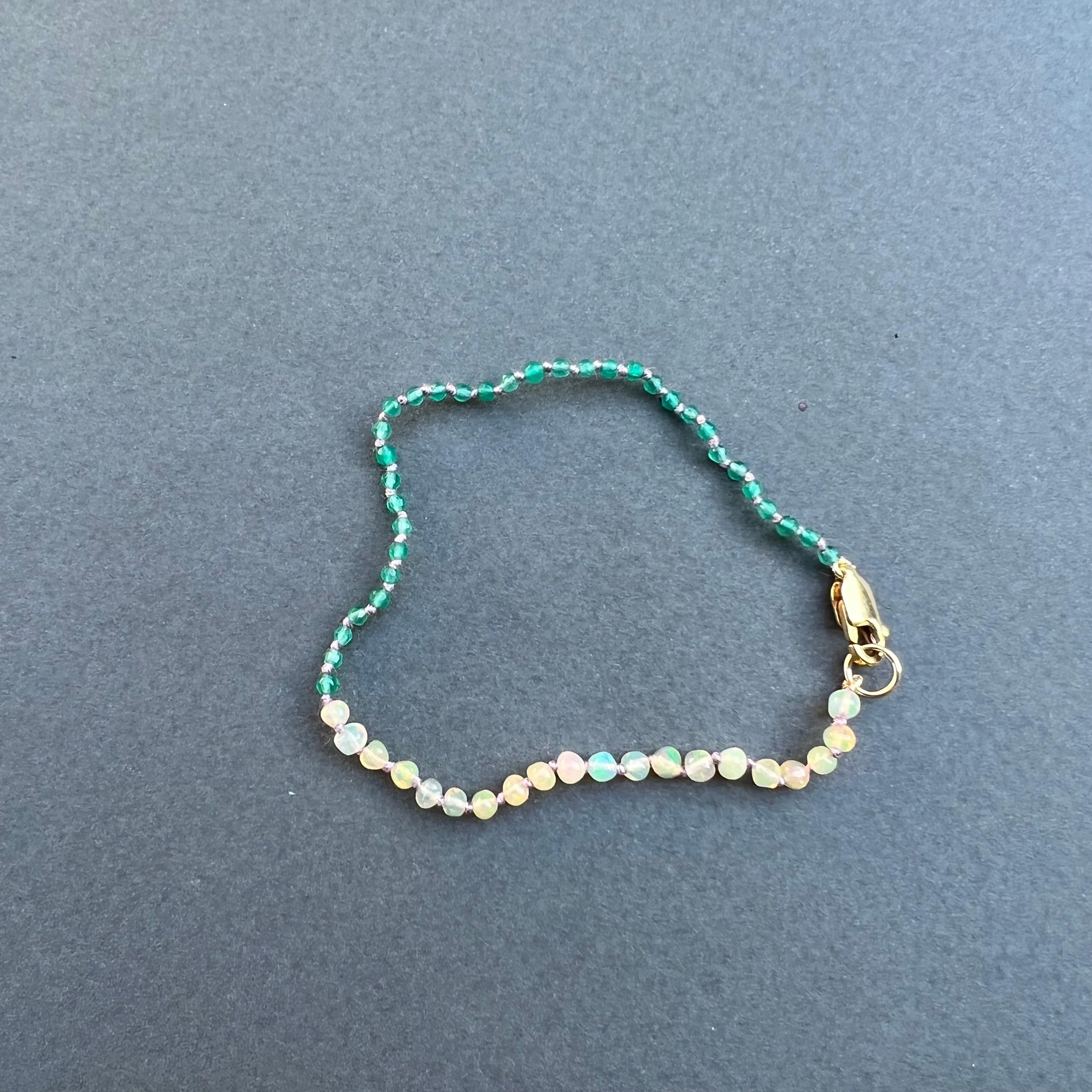 Women's Emerald Opal Beaded Bracelet J Dauphin For Sale