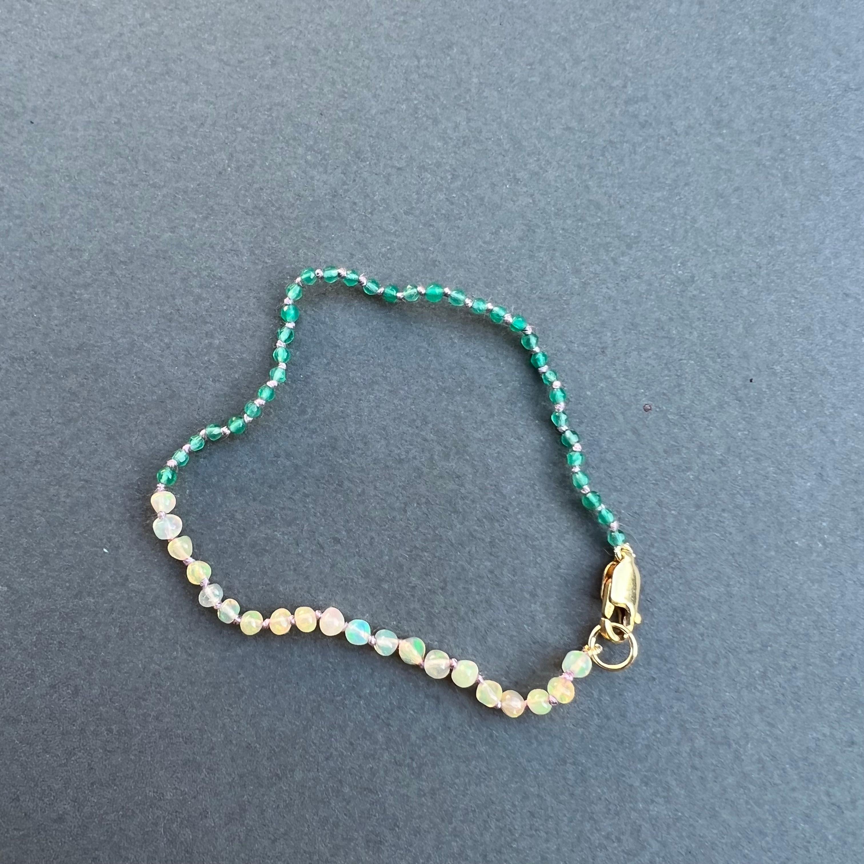 Smaragd-Opal-Perlenarmband J Dauphin im Angebot 2