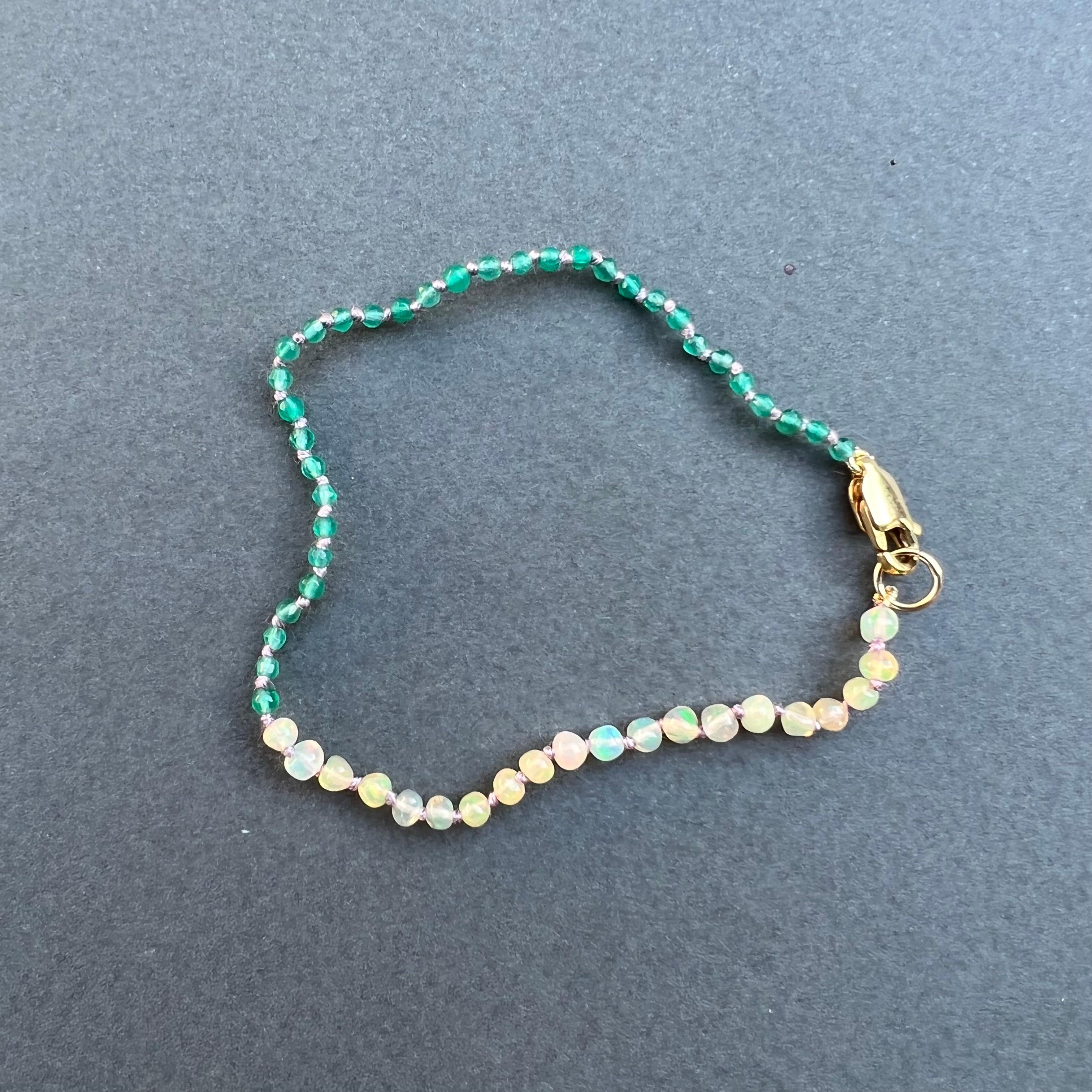 Smaragd-Opal-Perlenarmband J Dauphin im Angebot 3
