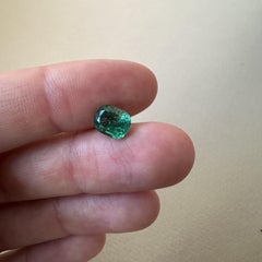 Esmeralda ovalada en forma de cojín, 1,90 ct, Zambia Esmeralda natural con inclusiones de aceite