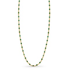 18K Yellow Gold Blue Sapphire Necklace, 7.85 Carats by Tresor