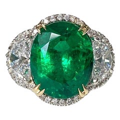 Emerald Oval Ring 5.83 CTS Emerald Oval Ring 5.83 CTS