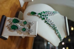 Emerald Pear Necklace 46.67 CT