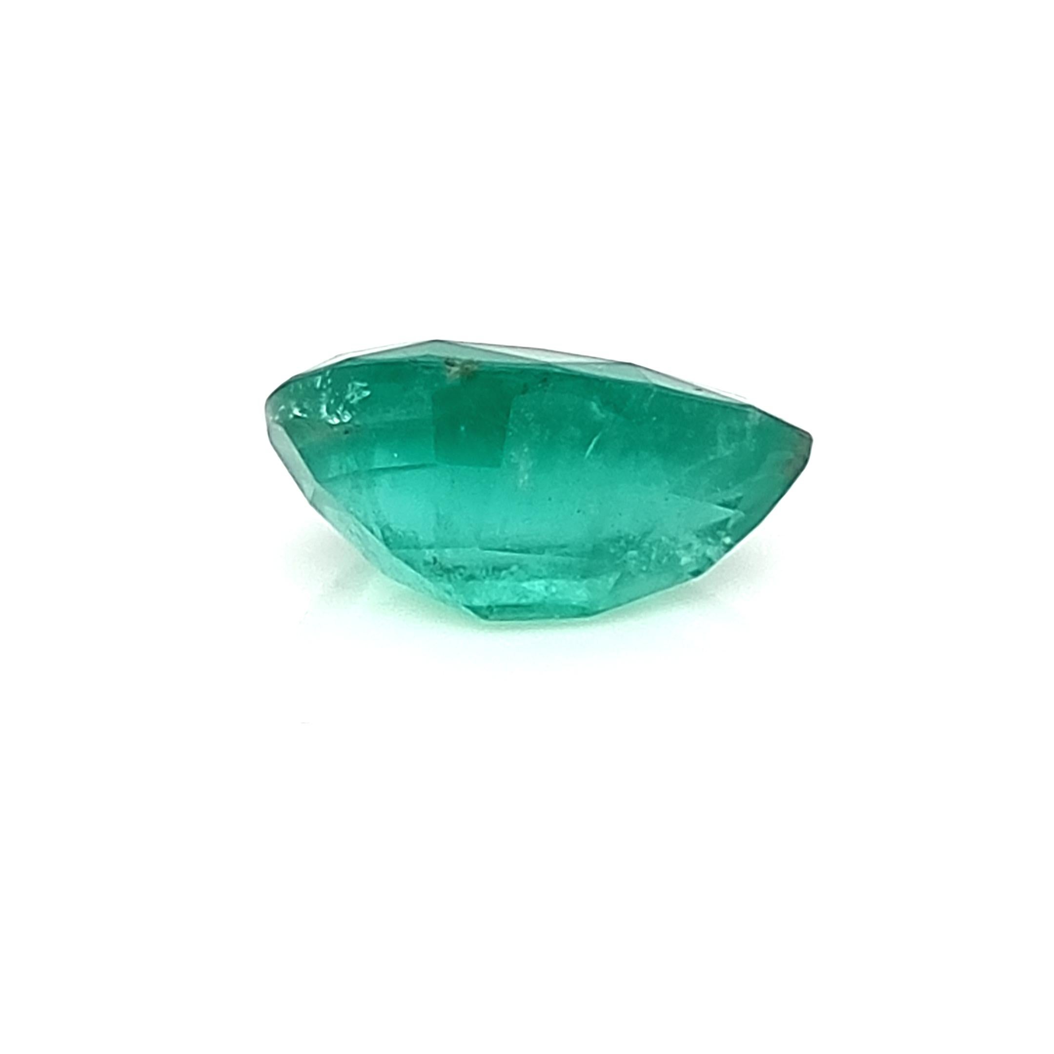 Pear Cut Emerald Pearshape Zambia 10.23 TCW Certified For Sale