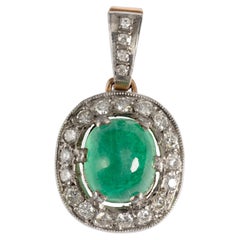 Vintage Emerald Pendant 5.5 Carats Certified Brazilian 