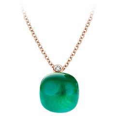 Emerald Pendant in 18kt Rose Gold by Bigli