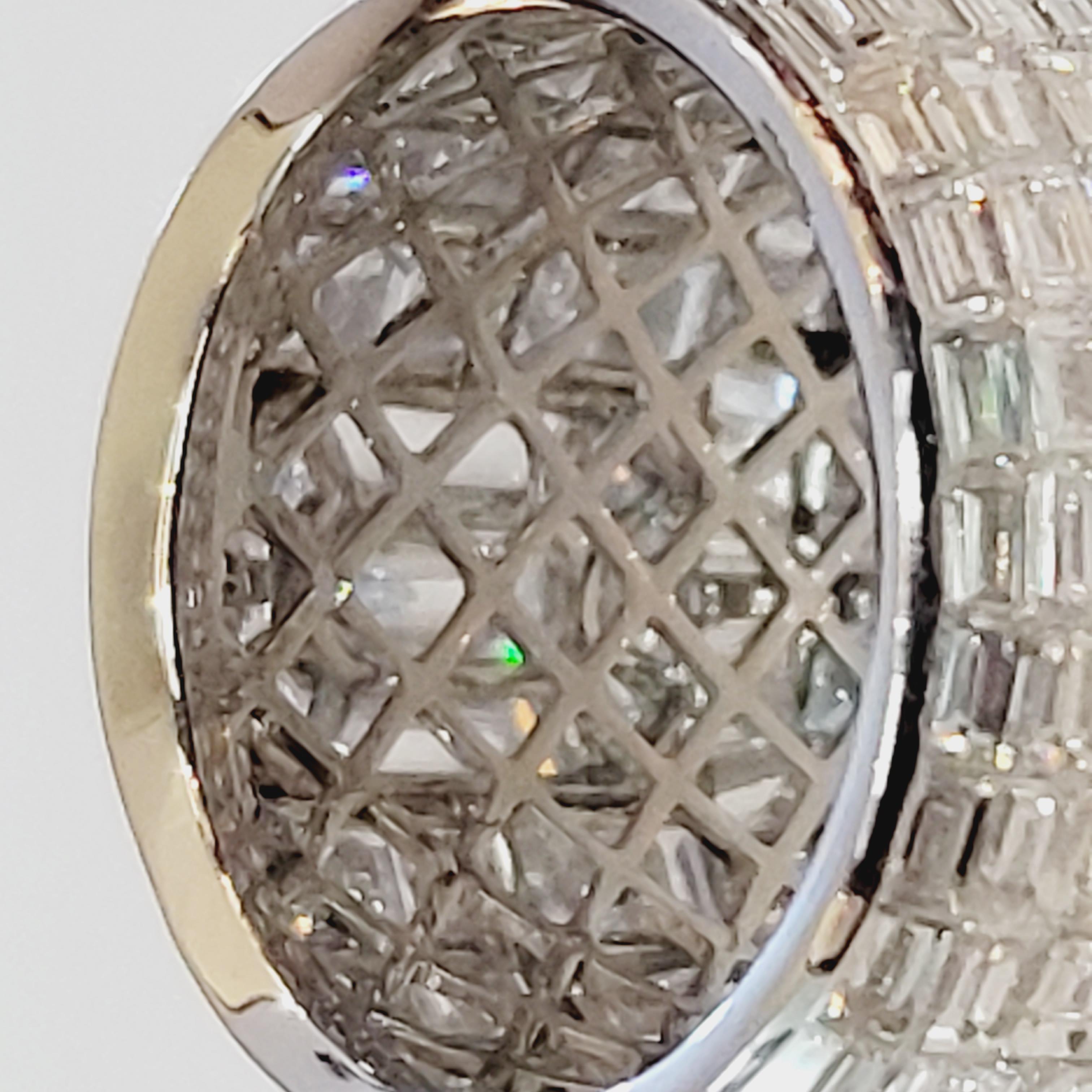 Smaragdrosa Ring Faszinierender unsichtbarer Fassung im Angebot 5
