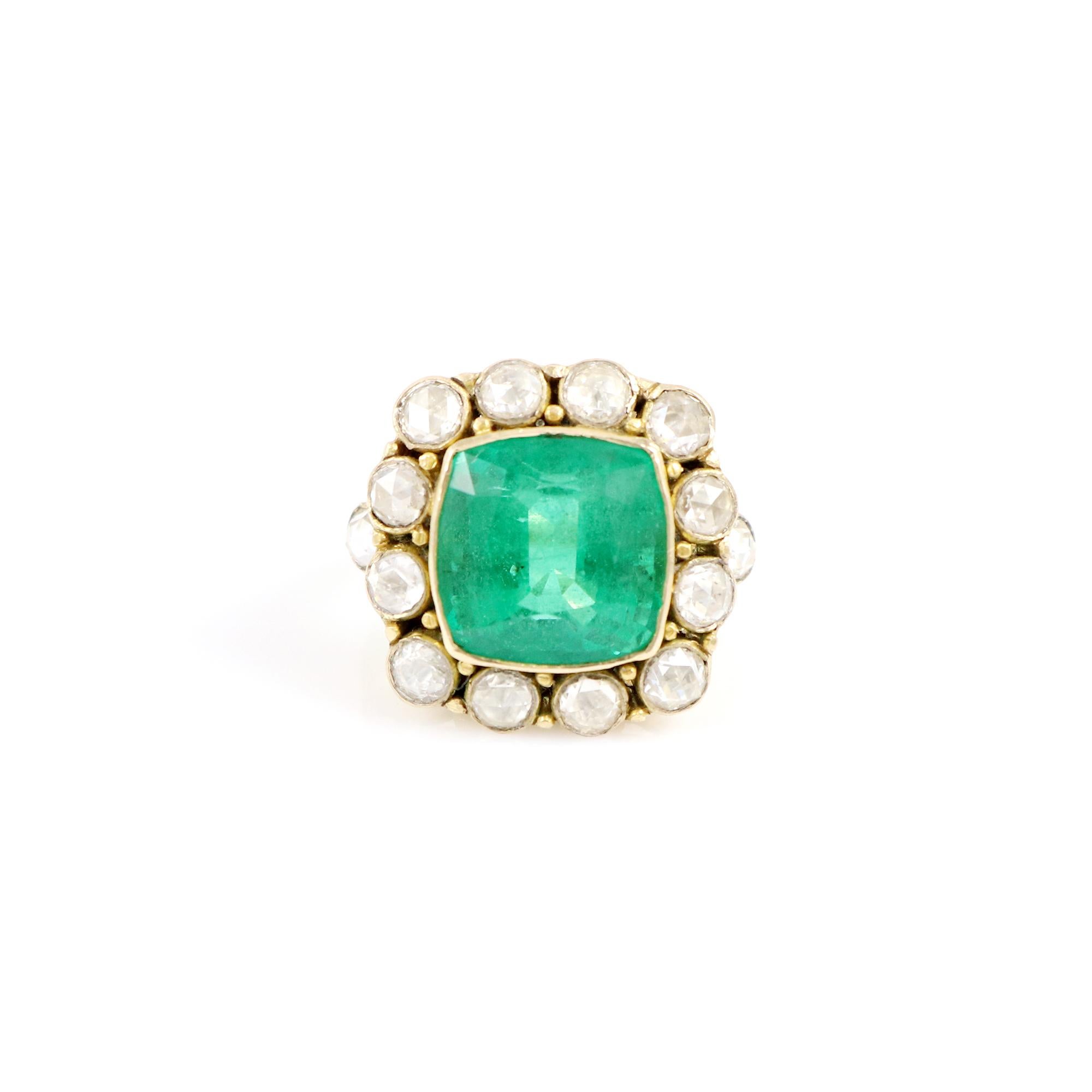 Art Deco Emerald Ring 0069 For Sale