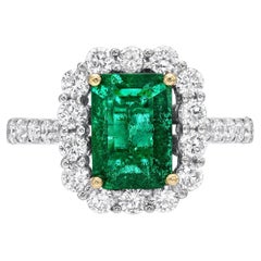 Emerald Ring 1.92 Carat Emerald Cut