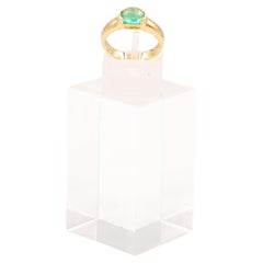 Anillo esmeralda 14 k oro amarillo