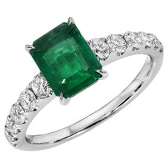 Emerald Ring 1.43 Carat Emerald Cut