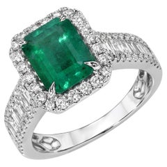 Emerald Ring 1.96 Carat Emerald Cut