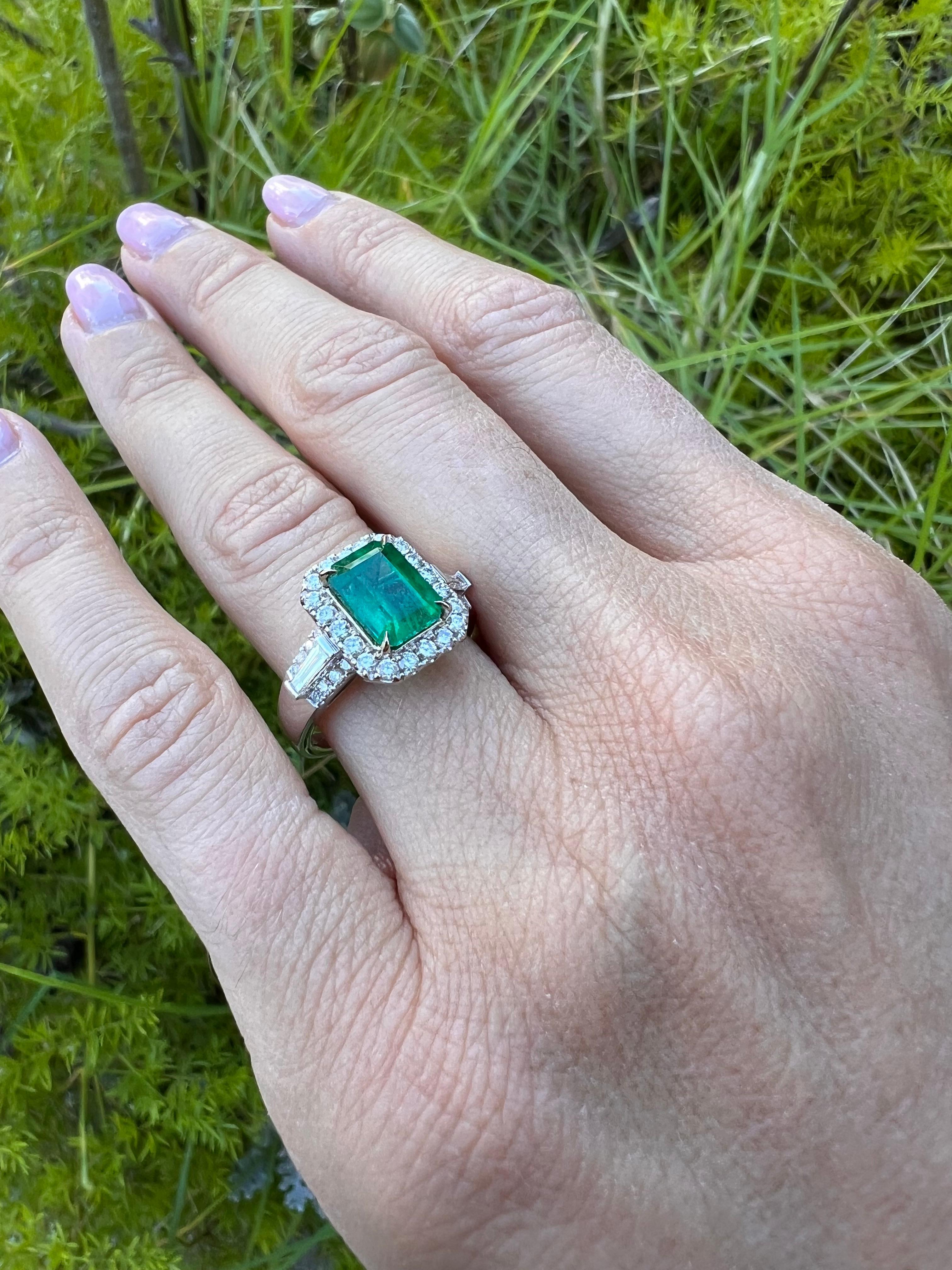vintage emerald engagement ring