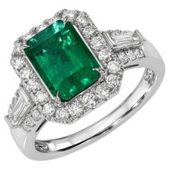 Emerald Ring 2.16 Carat Emerald Cut