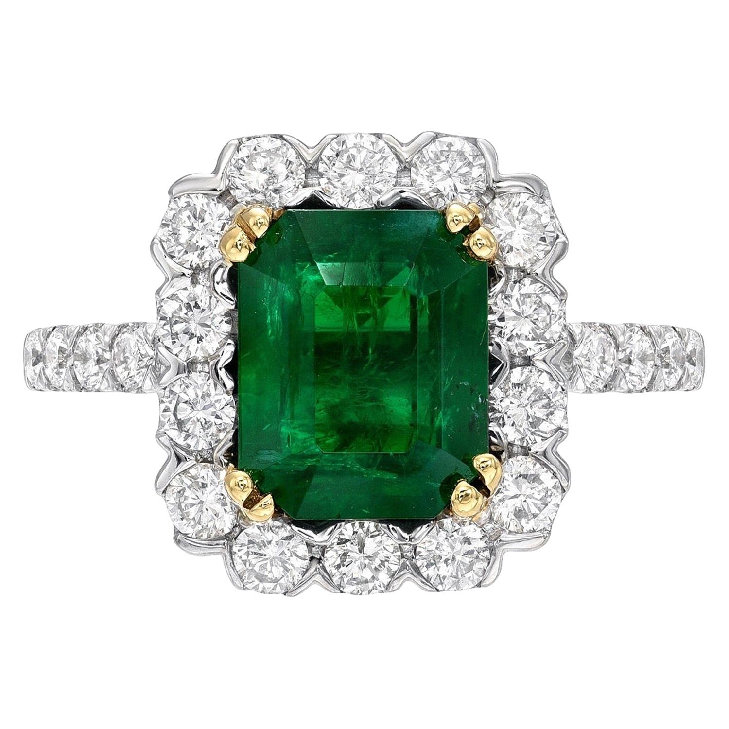 Emerald Ring 2.44 Carats Emerald Cut