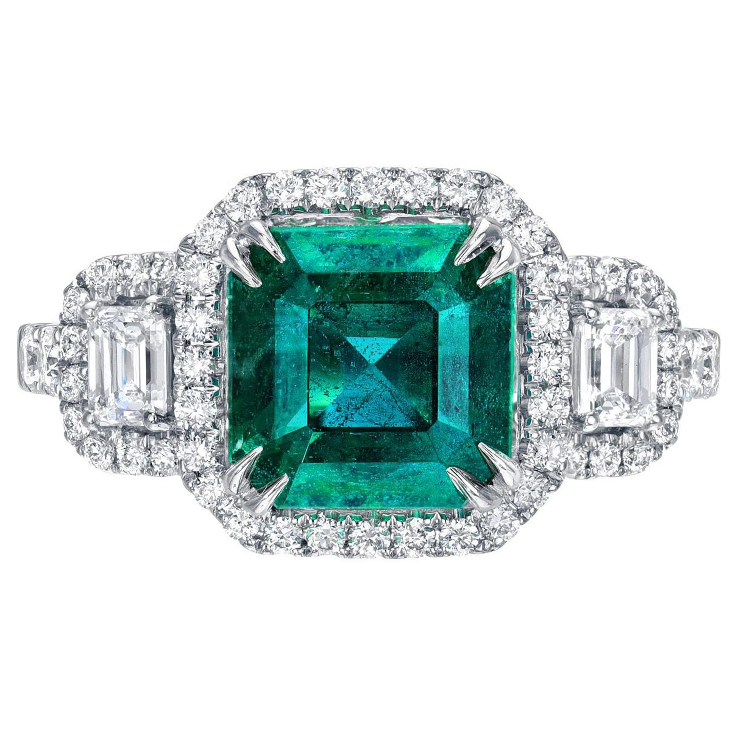 Emerald Ring 2.50 Carat Emerald Cut