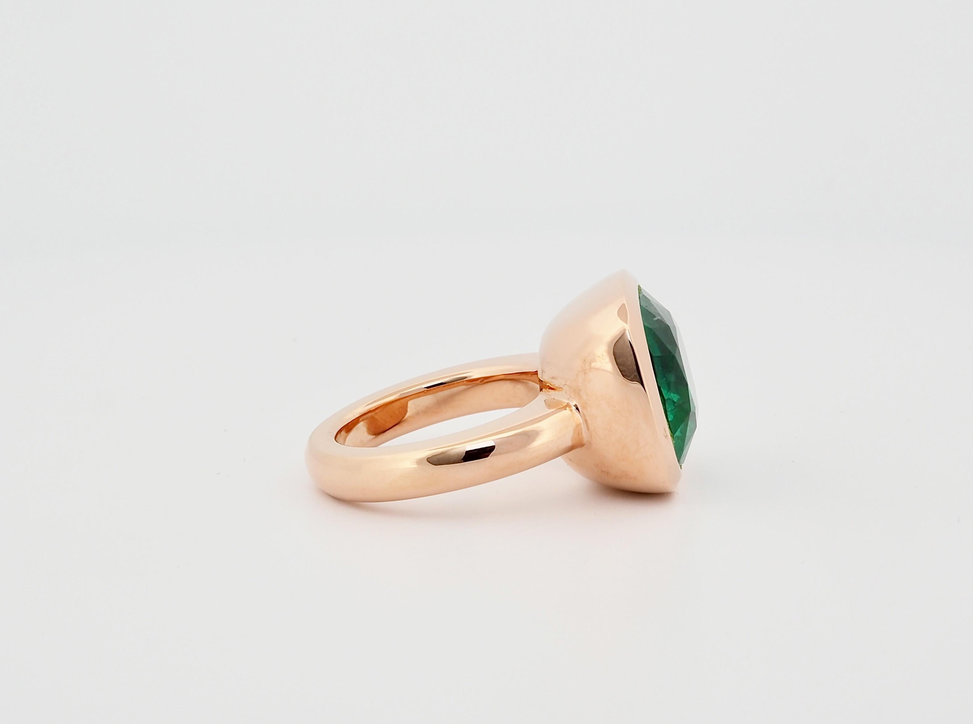 Cushion Cut Emerald Ring For Sale