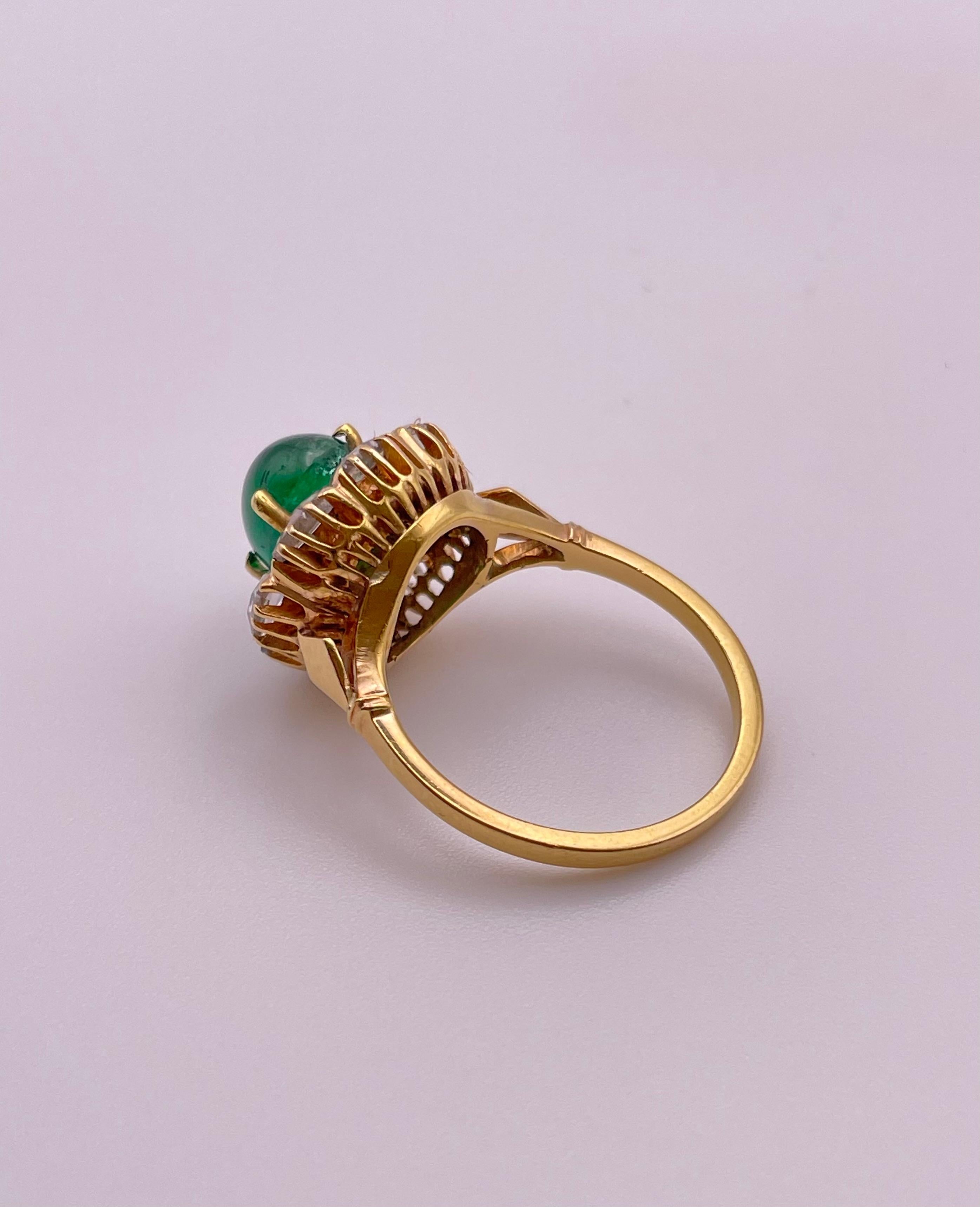 Smaragd Ring im Zustand „Hervorragend“ im Angebot in Firenze, FI