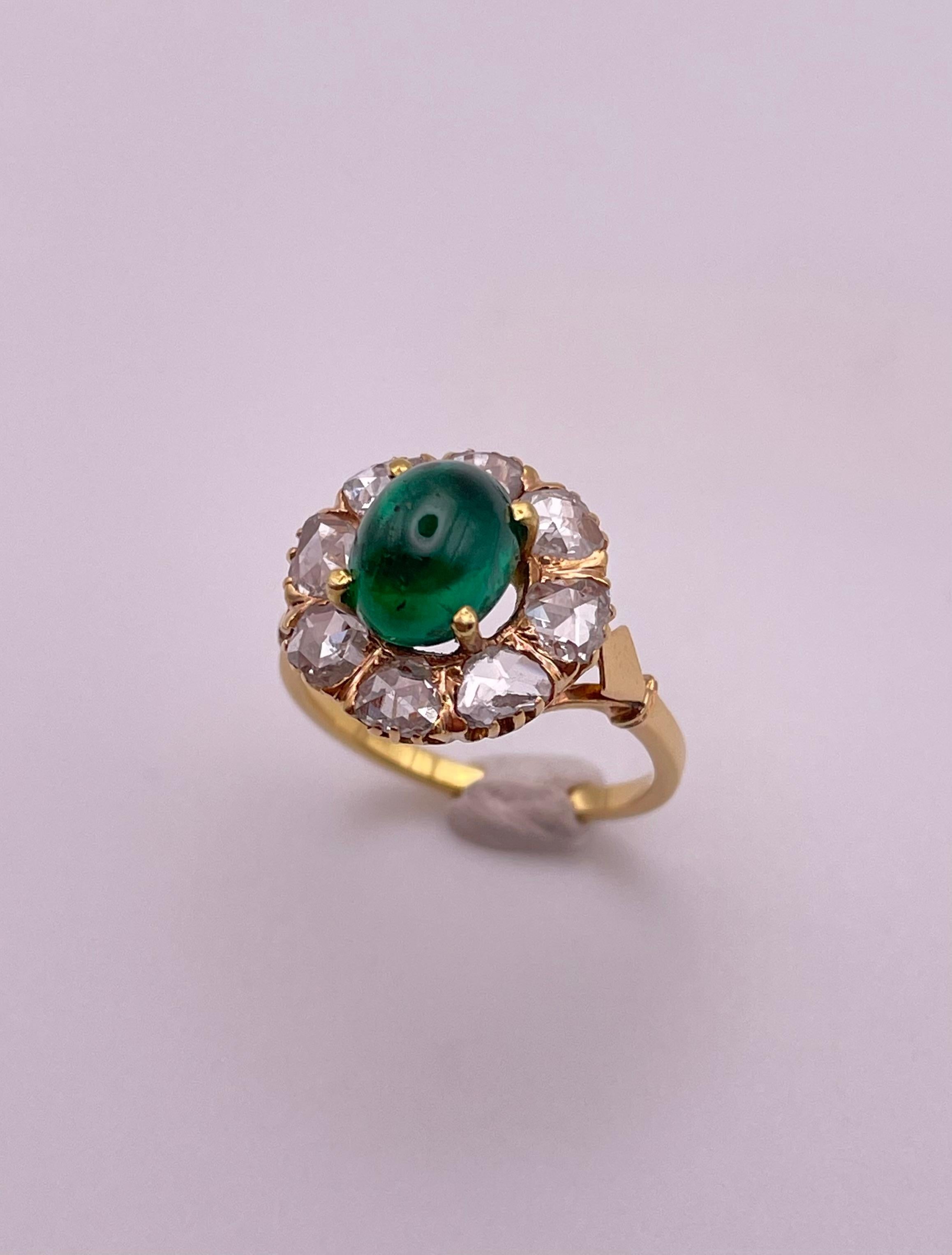 Smaragd Ring für Damen oder Herren im Angebot