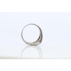 Emerald Ring. Genuine Emerald and Diamond Platinum Ring. PT900 Plat Marquise