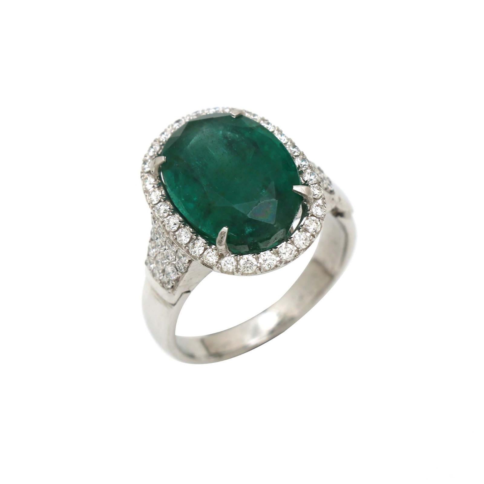 Femenino o masculino reservado no comprar Anillo Esmeralda Oro 7.29 18k  Esmeralda de 1,6 quilates diam 8 quilates en venta
