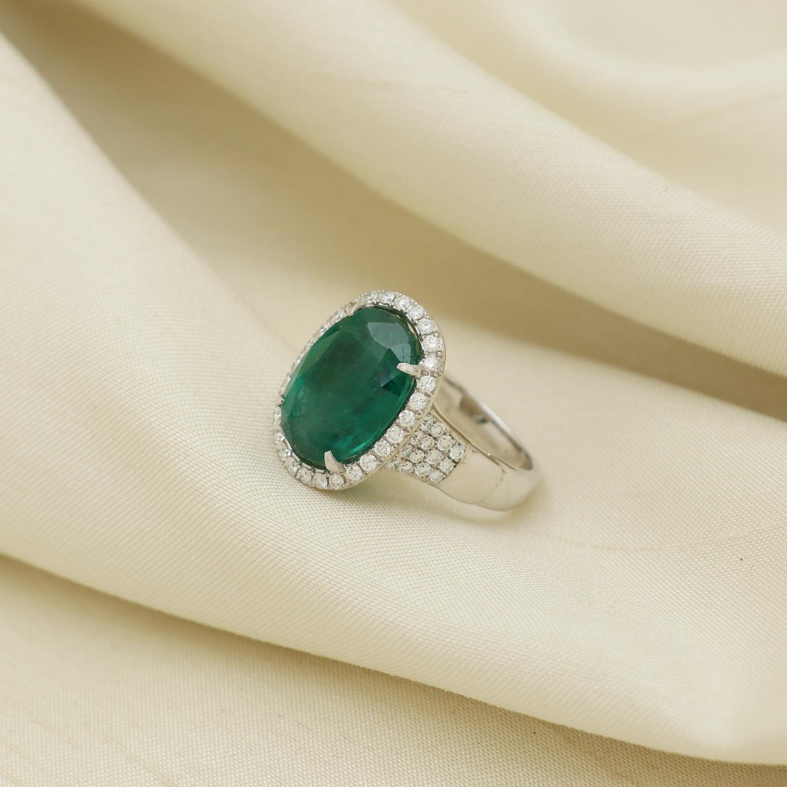 reservado no comprar Anillo Esmeralda Oro 7.29 18k  Esmeralda de 1,6 quilates diam 8 quilates en venta 1