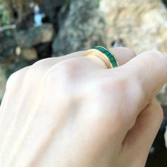 Emerald Ring Set in 18 Karat Gold Settings
