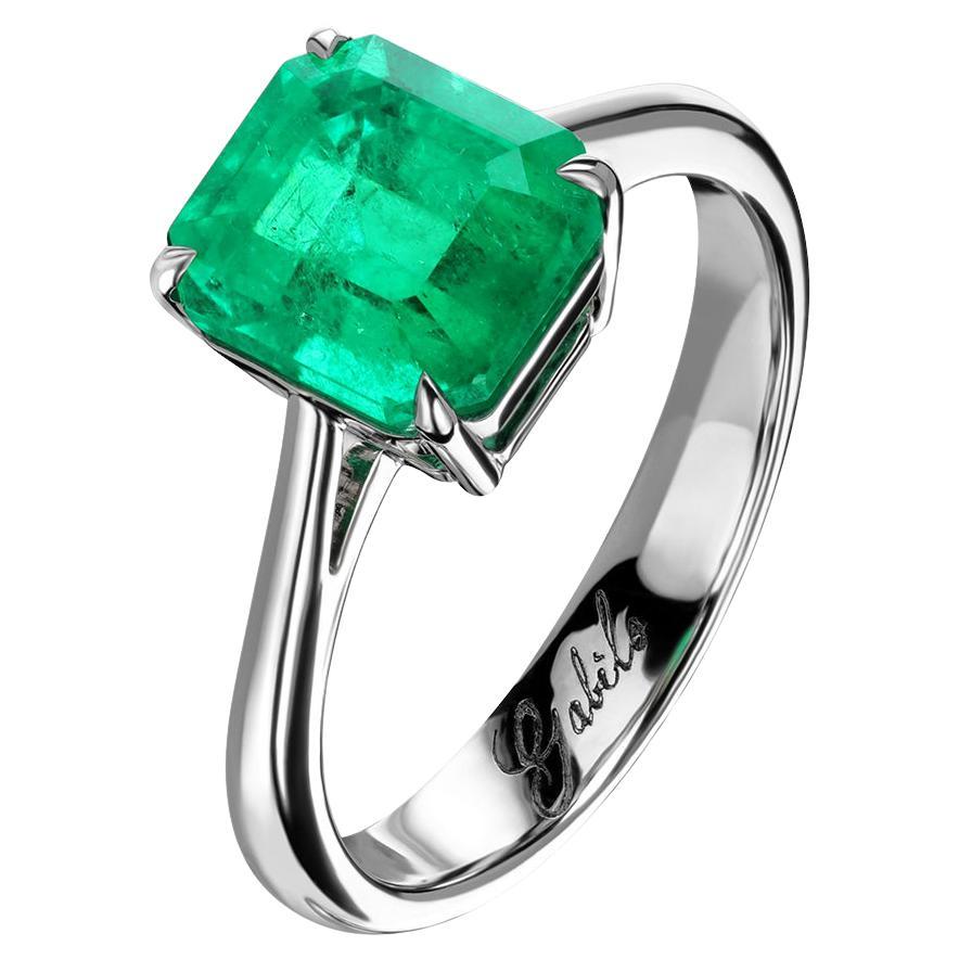 Muzo Colombian Emerald Ring Size Octagon Pair 100% Natural 18-20 Carat Certified 