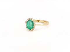 Emerald 14k gold ring