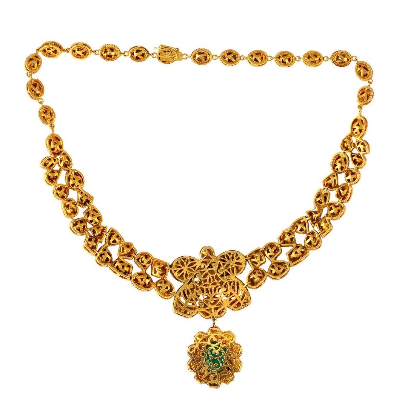 indian style diamond necklace