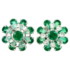 Emerald Rose Studs 0744