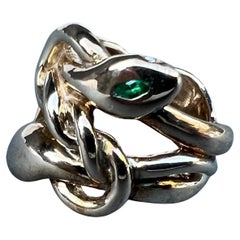 Emerald Ruby Aquamarine Snake Ring Marquis Bronze J Dauphin