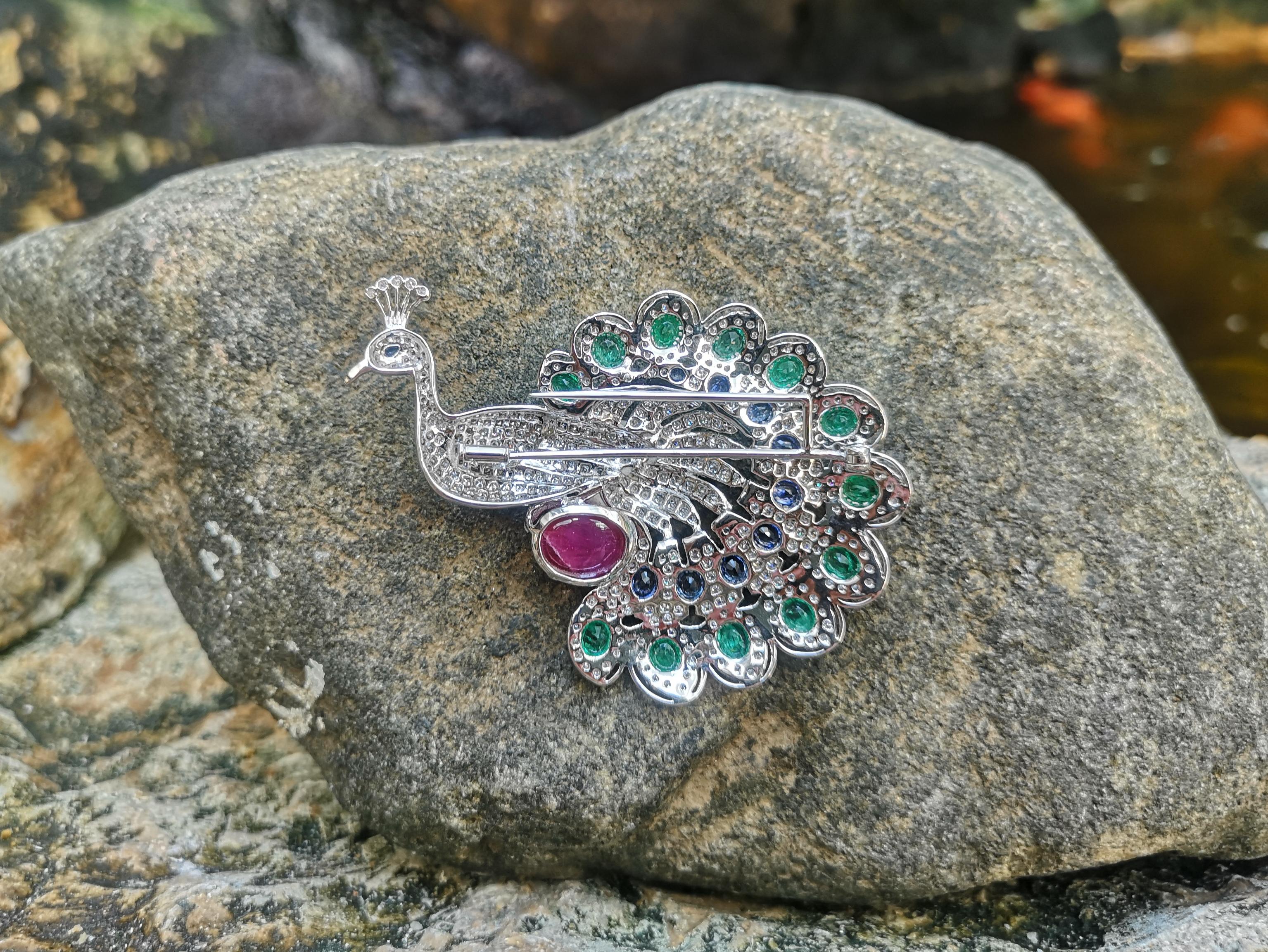 graff peacock brooch