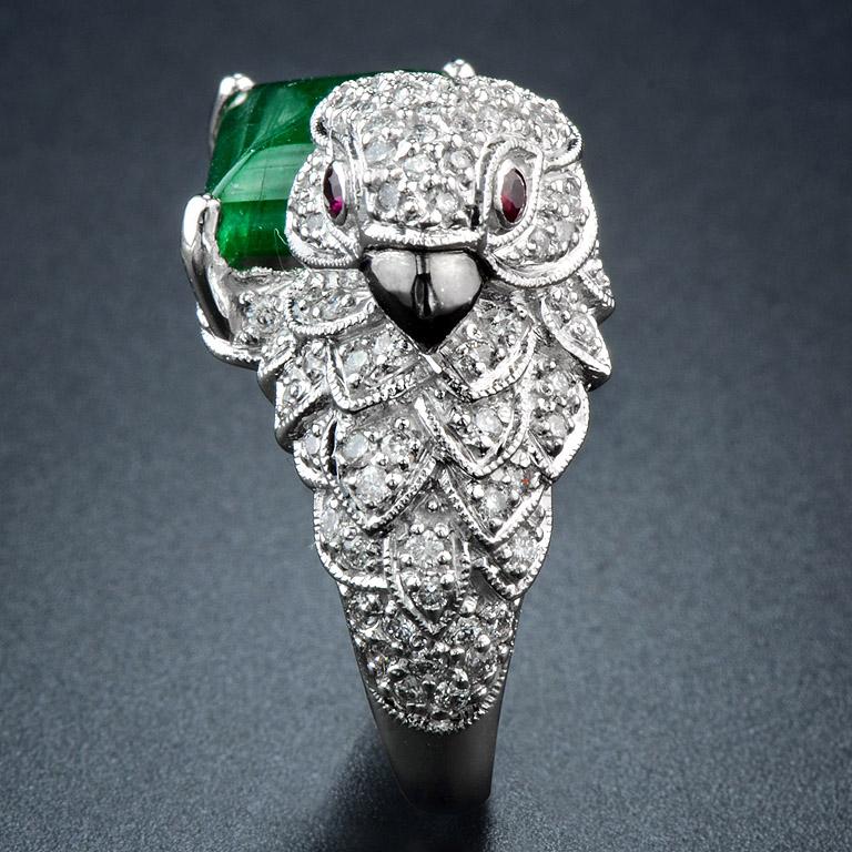 diamond bird ring