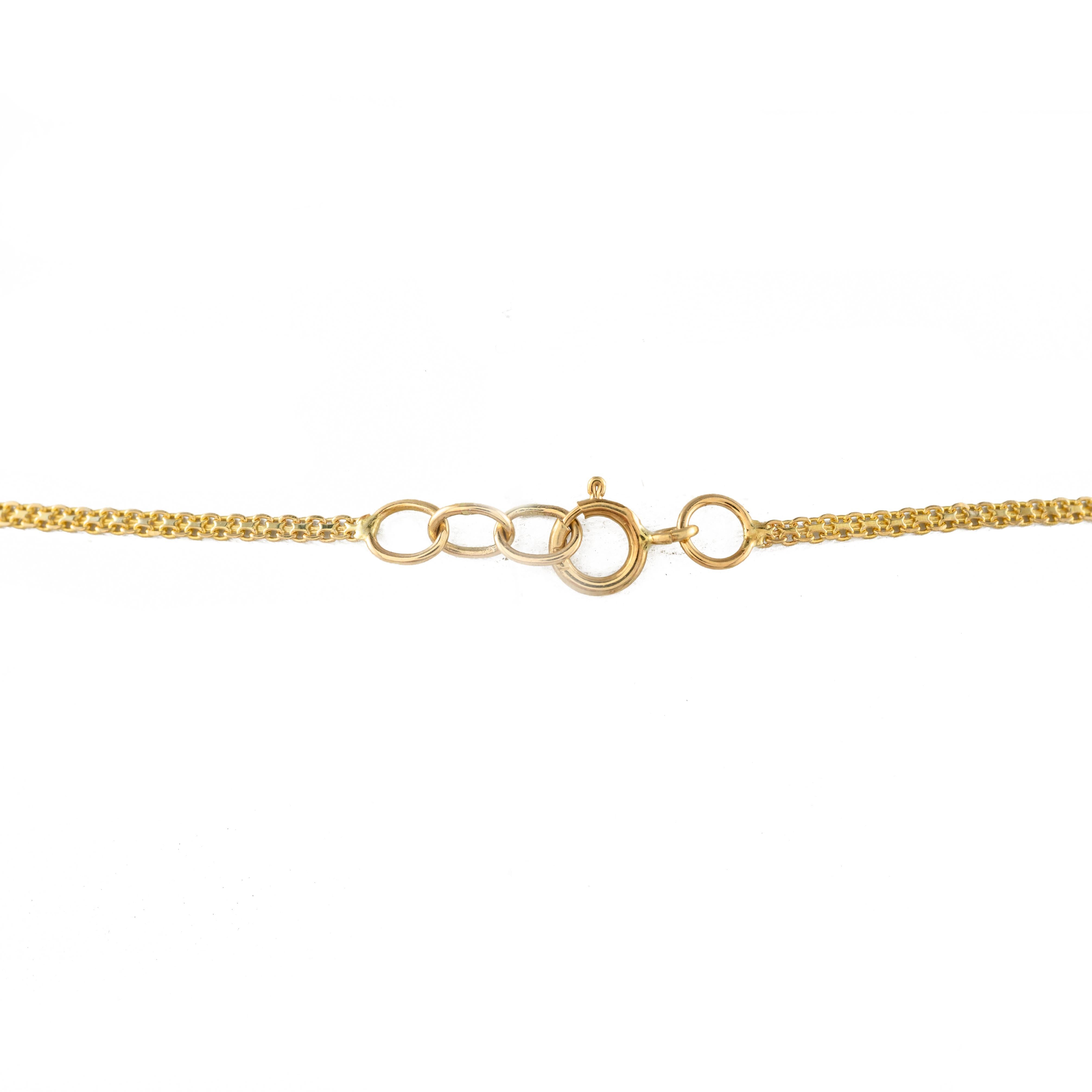 Octagon Cut Emerald Ruby Sapphire Choker Necklace 18k Solid Yellow Gold, Grandma Gift For Sale