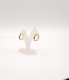 Émeraude rubis saphir diamant creole's 18 k