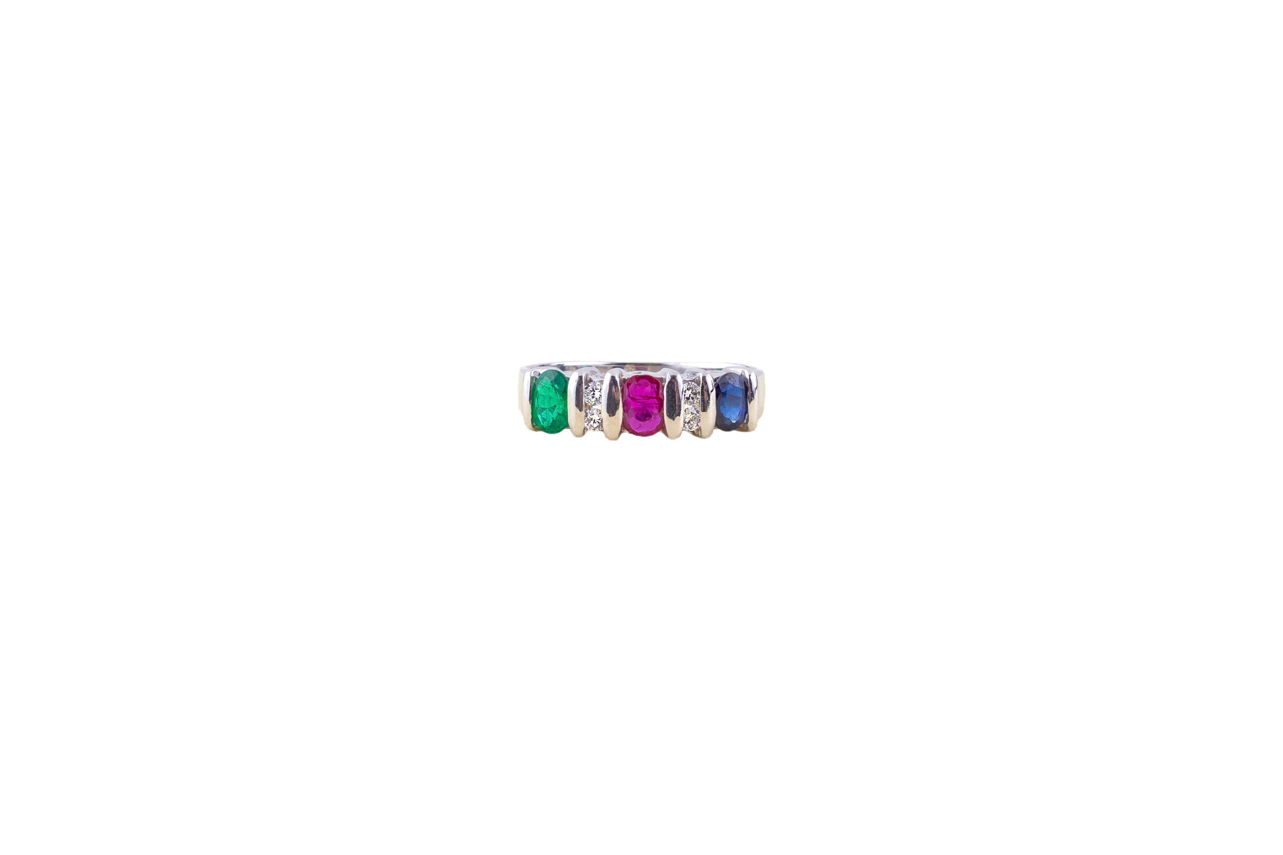 ruby sapphire and emerald ring