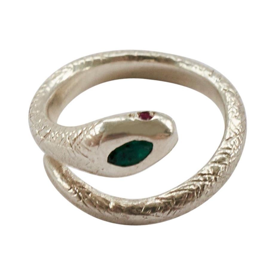 Emerald Snake Ring Victorian Style Cocktail Ring Onesie Animal Ring J