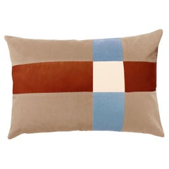 Emerald sand blue patchwork Velvet Deluxe Handmade Decorative Pillow