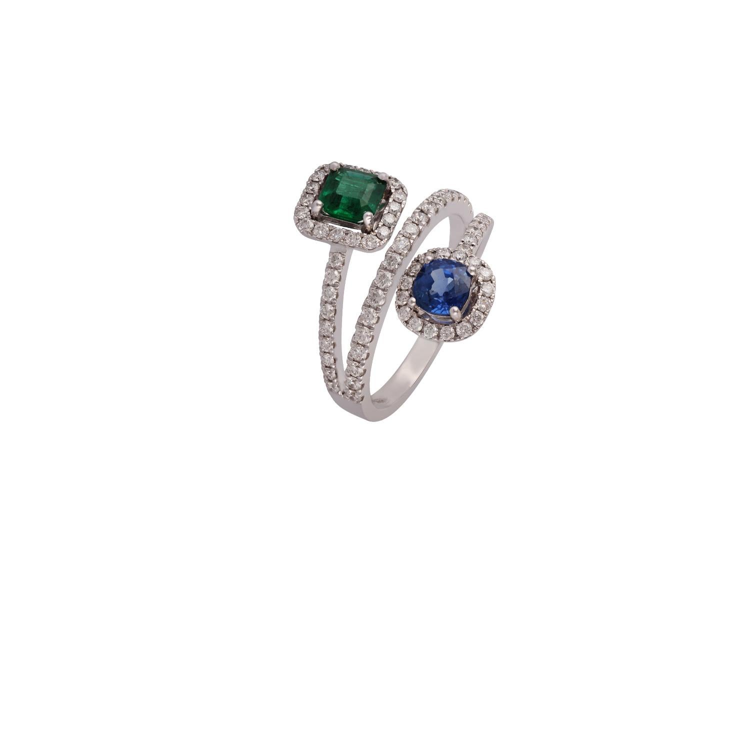 emerald and sapphire ring