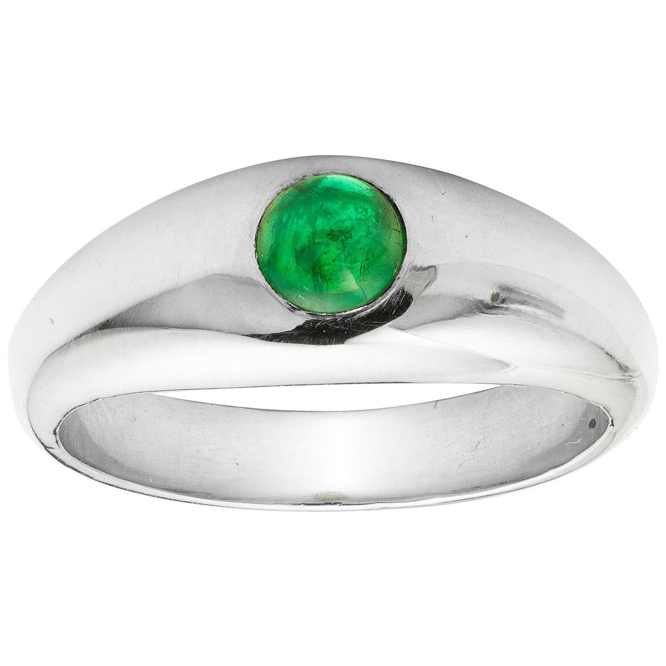 Emerald Set Gypsy Ring