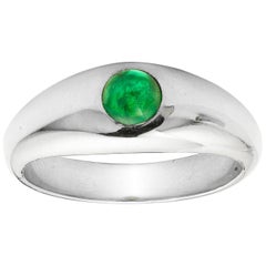 Emerald Set Gypsy Ring
