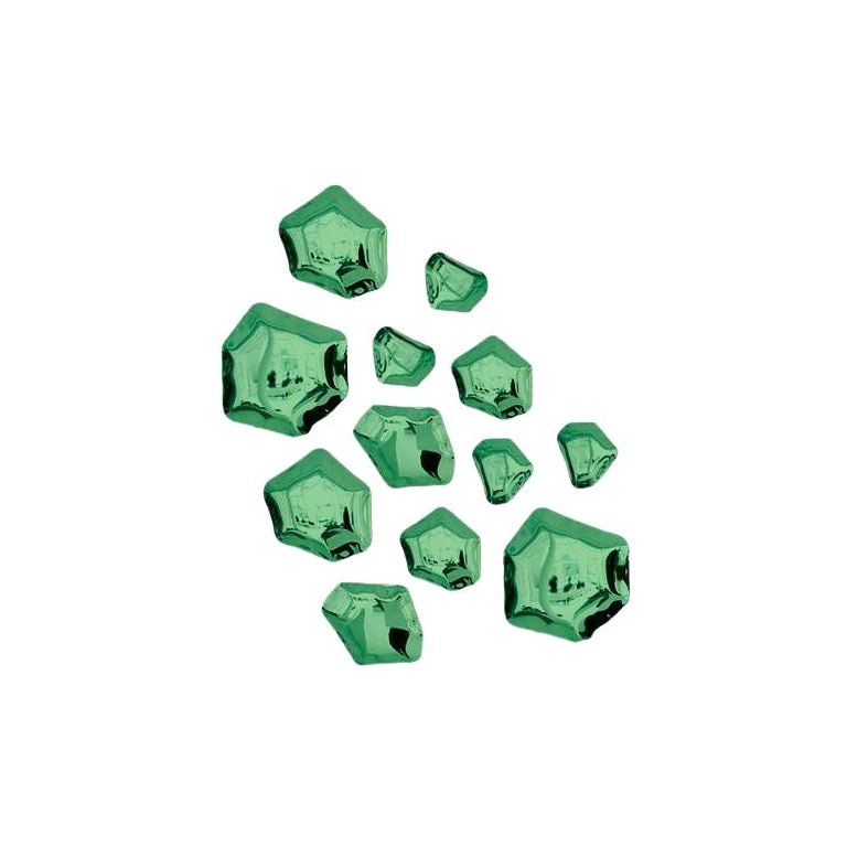 Set di 12 decorazioni da parete Emerald Kamyki di Zieta