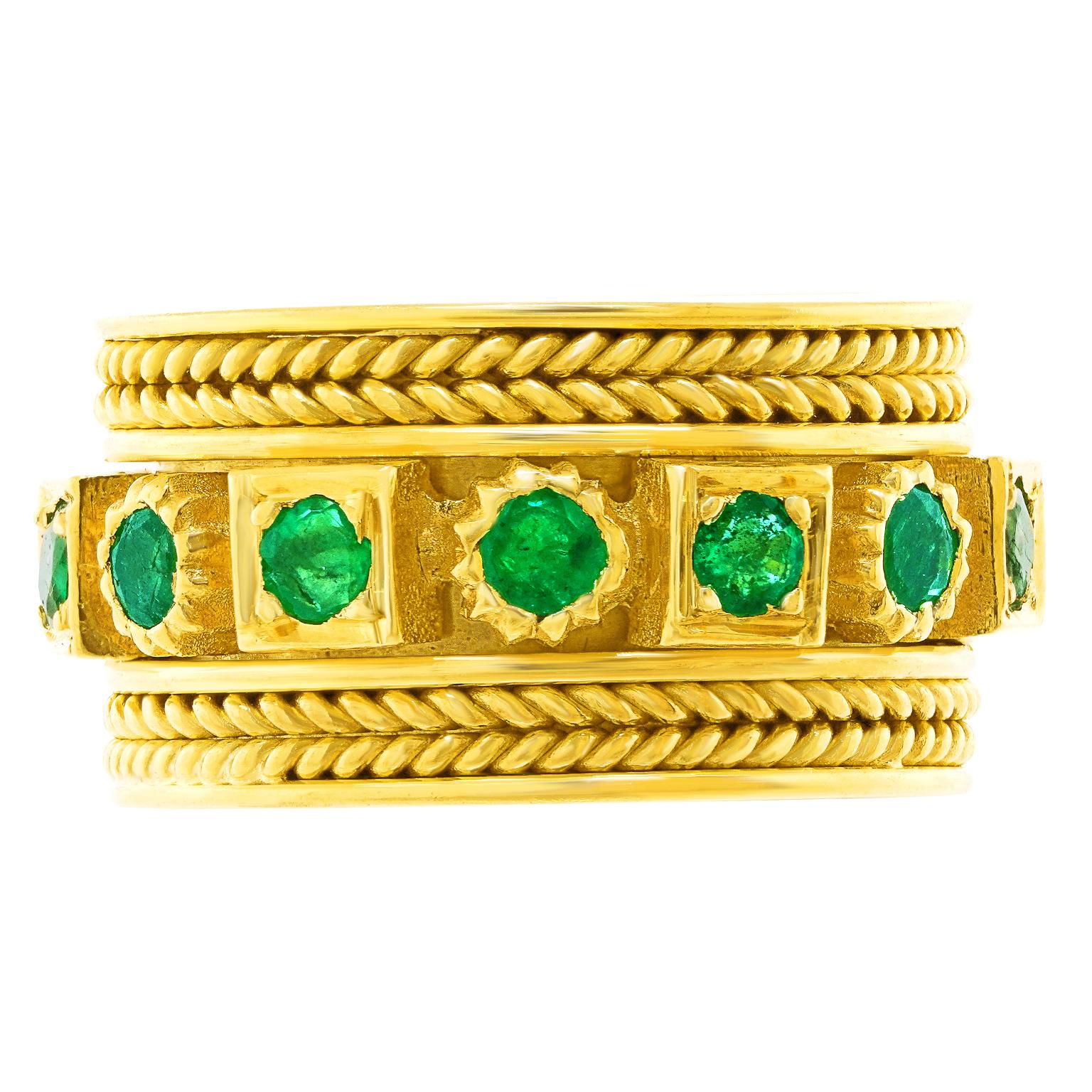 Emerald-set Renaissance Revival Ring 2