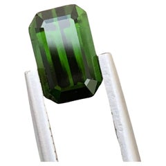 Emerald Shape Natural Loose Green Tourmaline 2.60 Carat Earth Mine Gem 