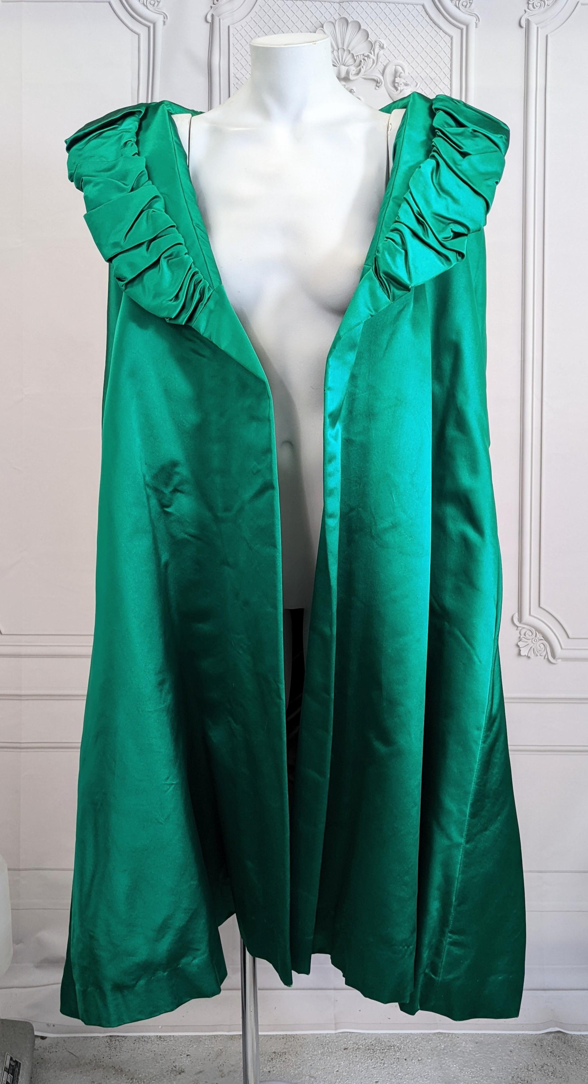 green silk coat