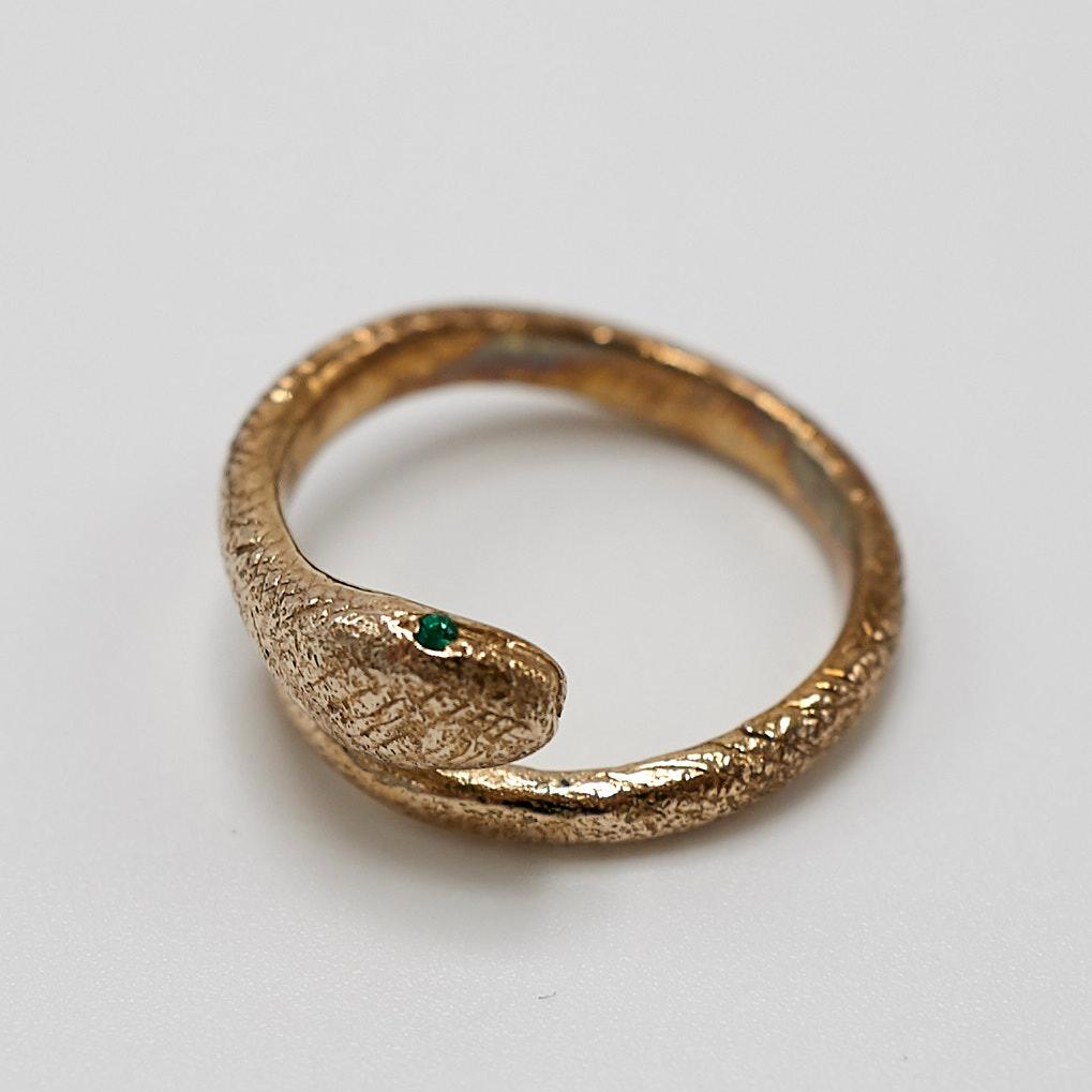 Emerald Snake Ring Bronze Adjustable J Dauphin

J DAUPHIN 