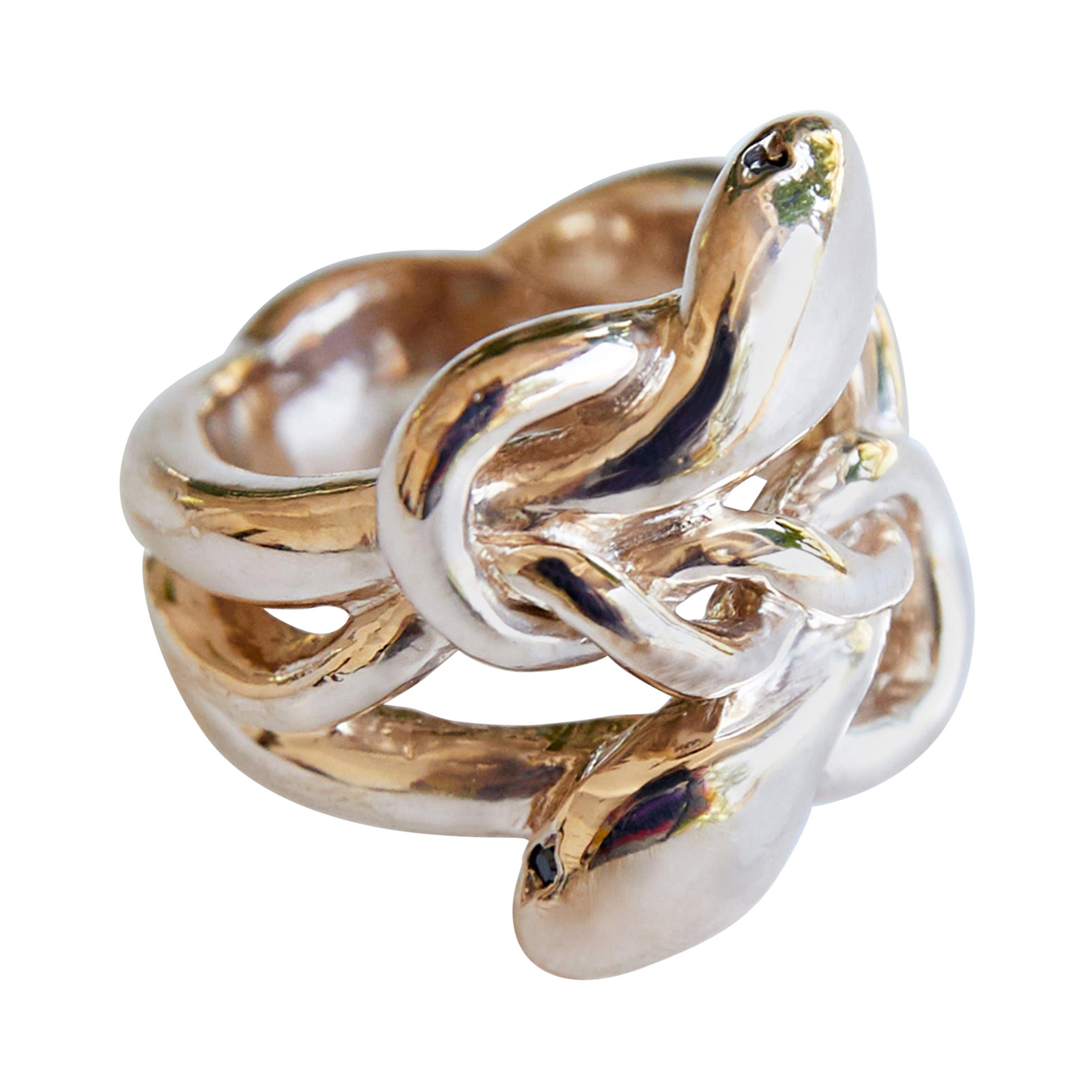 Emerald Double Snake Ring Victorian Style Cocktail Bronze Animal Ring J Dauphin

4 pcs Emerald eyes on two Snake head Ring Victorian Style
J DAUPHIN 