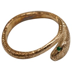 Bague serpent émeraude Bague de cocktail de style victorien Bague animalière Onesie Animal de J Dauphin