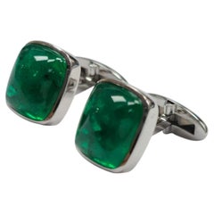 Emerald Sovereign -A pair of cufflinks that embody quiet power.